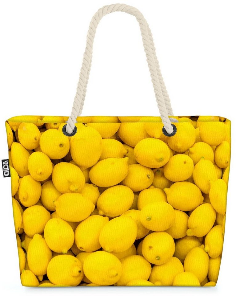 VOID Strandtasche (1-tlg), Zitronen Lemons Beach Bag Küche Gelb Zitrone Südfrüchte Saft Limo Limonade Obst von VOID