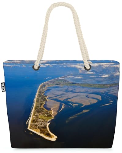 VOID Sylt Strandtasche Shopper 58x38x16cm 23L XXL Einkaufstasche Tasche Reisetasche Beach Bag von VOID