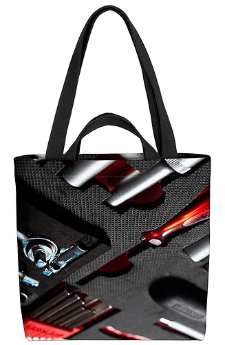 VOID Werkzeugkasten Werkstatt Technik Tasche 33x33x14cm,15l Einkaufs-Beutel Shopper Einkaufs-Tasche Bag von VOID