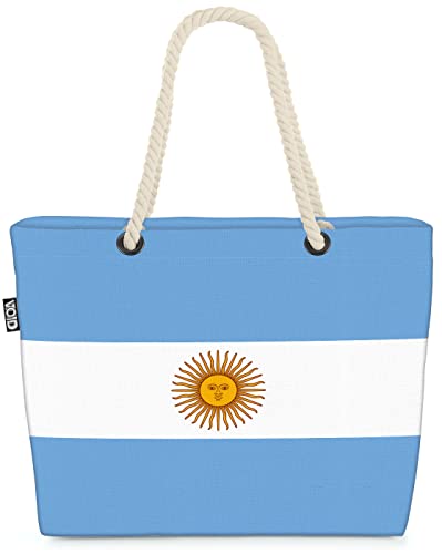 VOID XXL Strandtasche Argentinien Shopper Tasche 58x38x16cm 23L Beach Bag Argentinier Argentina Argentinean von VOID