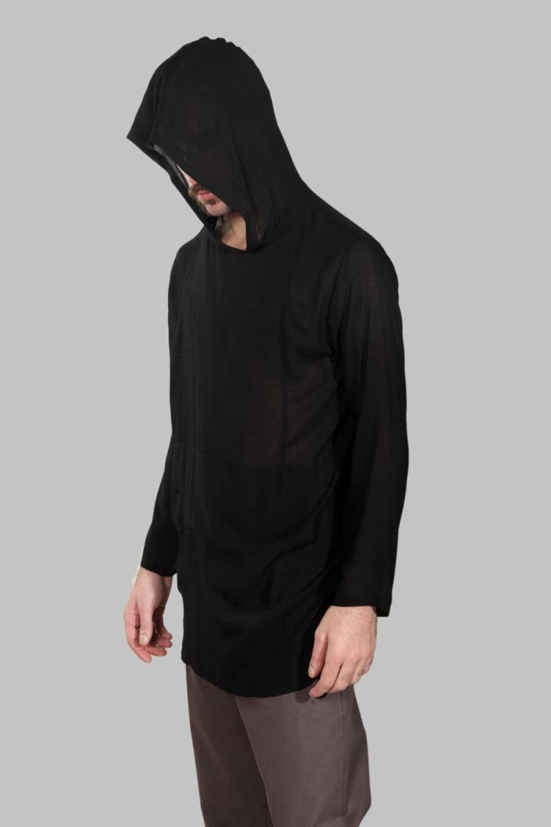 Darkvader-Epst Longline Kapuzenshirt T-Shirt von VOIDmode