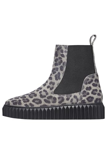 VOILE BLANCHE Chelsea Boots aus Veloursleder, Grau-Schwarz- 38 von VOILE BLANCHE