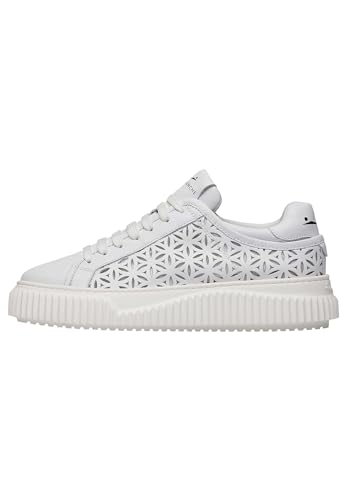 VOILE BLANCHE HERIKA Perforated-Sneakers aus Leder, weiß 38 von VOILE BLANCHE