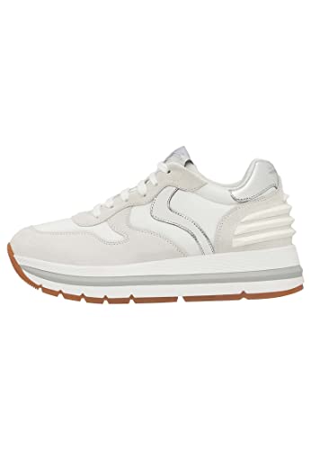 VOILE BLANCHE Maran Power-Sneakers aus Veloursleder und technischem Gewebe-Weiß, weiß 39 von VOILE BLANCHE