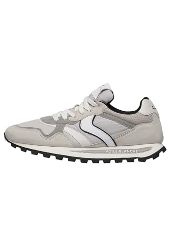 VOILE BLANCHE QWARK 2004 Man.-Sneakers aus technischem Gewebe und Veloursleder, grau 40 von VOILE BLANCHE