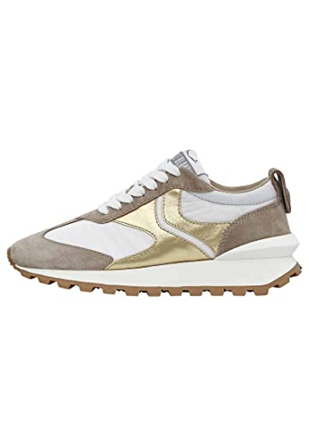 VOILE BLANCHE QWARK Woman-Sneaker aus Veloursleder und technischem Nylon grau 41 von VOILE BLANCHE