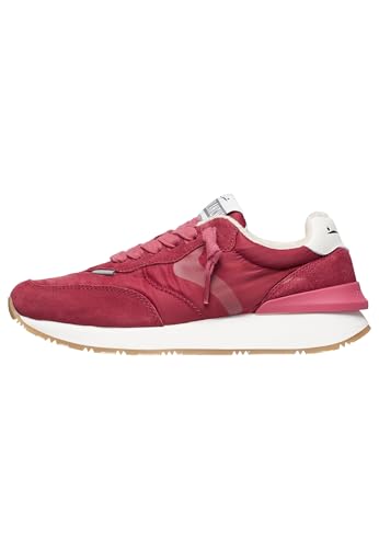VOILE BLANCHE Sneakers aus Veloursleder und technischem Gewebe, Rubinfarben- 39 von VOILE BLANCHE