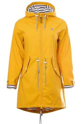 VOILE BLEUE Damen Regenmantel - Regular Fit - Gelb - XL von VOILE BLEUE