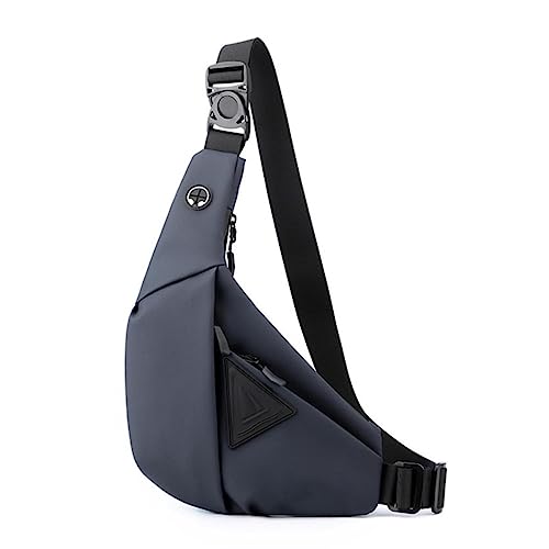 Hüfttasche Herren Crossbody Sling Bags Fashion Female Belt Wasserdicht Große Kapazität Schulter Brust Handtasche Bauchtasche, Blau, rechts von VOIV