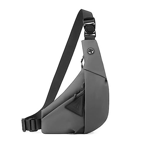 Hüfttasche Herren Crossbody Sling Bags Fashion Female Belt Wasserdicht Große Kapazität Schulter Brust Handtasche Bauchtasche, Grau links von VOIV