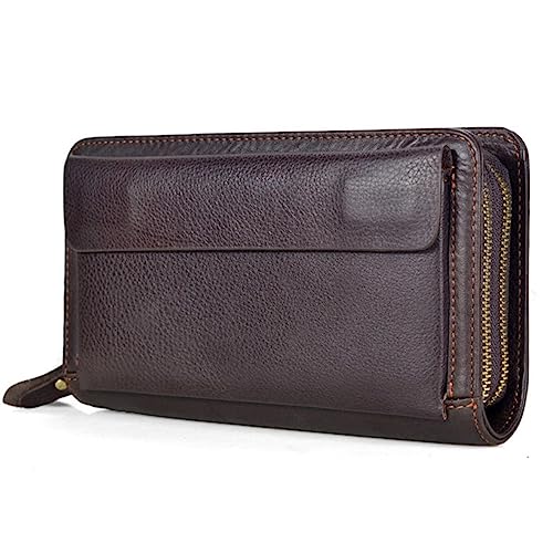 VOIV Business Echtes Leder Clutch Geldbörse Herren Lange Leder Handytasche Geldbörse Männlich Große Handytasche Geldbörse Geldbeutel von VOIV