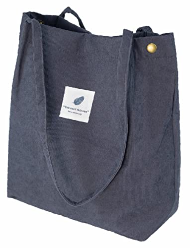 VOKUVIKU Cordtasche Damen Baumwolltasche XXl Vintage Tragetasche Einkaufstasche Stofftasche Schule Groß, 001 Dunkel Grau VOKUVIKU Cordtasche Damen Baumwolltasche XXl Vintage Tragetasche Einkaufstasche Stofftasche Schule Groß, 001 Dunkel Grau von VOKUVIKU