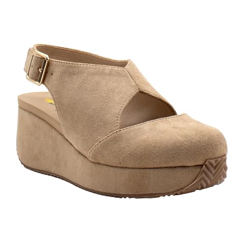 VOLATILE Women's Stylish Aurora Damen-Sandale – stilvolle und Bequeme Schuhe für Freizeit und Outdoor, Sand, 37.5 EU von VOLATILE