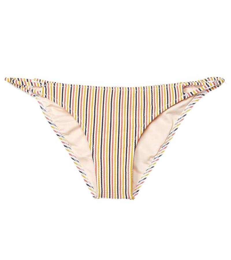 VOLCOM E'Ry Minute Hipster Damen gestreifte Bikini-Hose mit seitlichen Cut Outs Bademode O2212003 MLT Bunt von VOLCOM