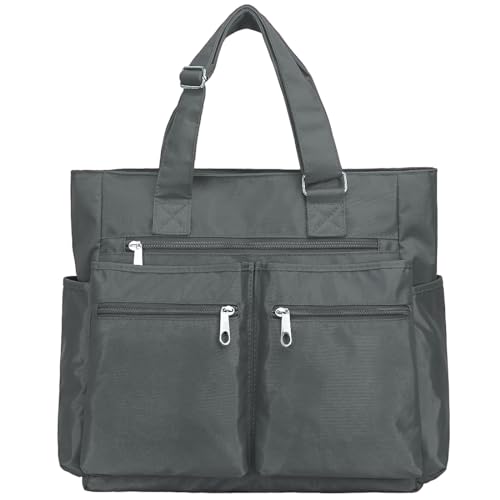 VOLGANIK ROCK Arbeitstasche Damen Nylon Laptoptasche 15.6 Zoll Handtasche Groß Wasserabweisend Schultertasche von VOLGANIK ROCK