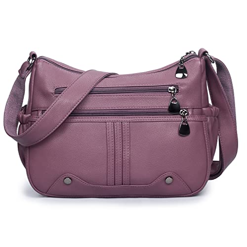 VOLGANIK ROCK Umhängetasche Damen Handtaschen Mittelgroße PU-Leder Schultertasche Handtasche Für Damen Handtaschen Damen Mit Mehreren Taschen Crossbody Bag Damen Leder Handtasche Damen Reisetasche von VOLGANIK ROCK