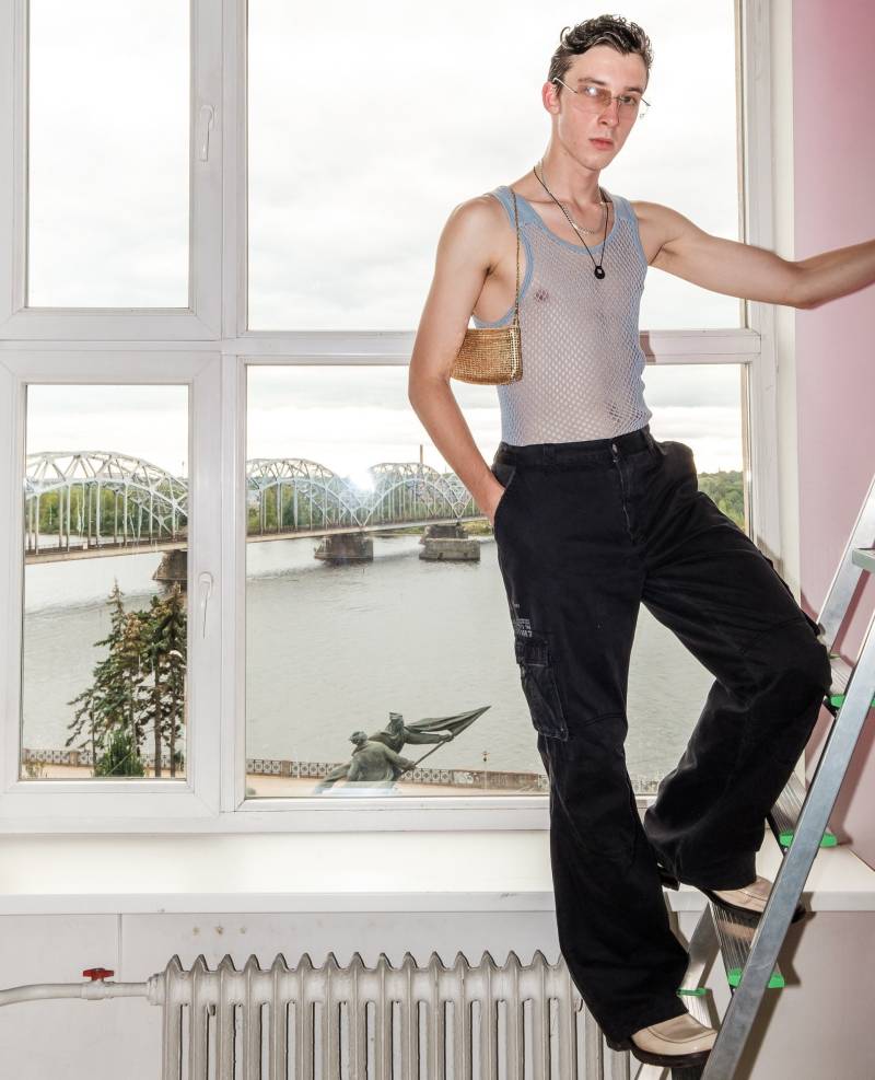 90Er Vintage Skater Fit Entspannte Cargo Jeans in Schwarzer Nacht von VOLGAVINTAGE