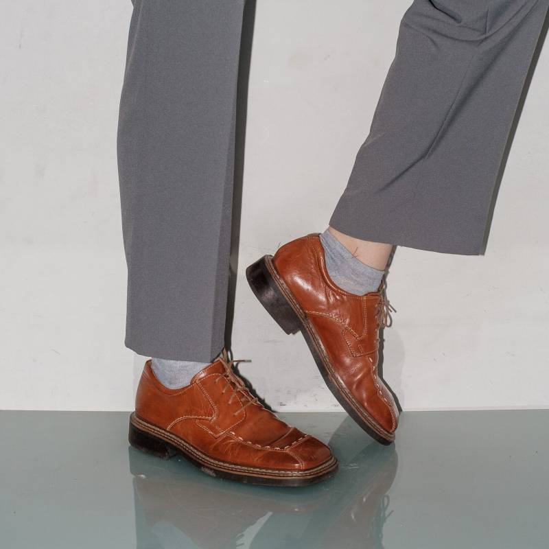 Vintage Preppy Style Lederschuhe in Karamellbraun von VOLGAVINTAGE