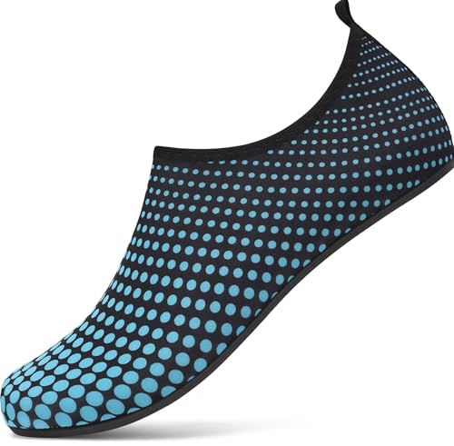 VOLHAL Wasserschuhe Herren Badeschuhe Damen Schwimmschuhe Schnell Trocknend Strandschuhe rutschfeste Aquaschuhe Leicht Surfschuhe für Beach Pool Yoga, Blau 36 EU von VOLHAL