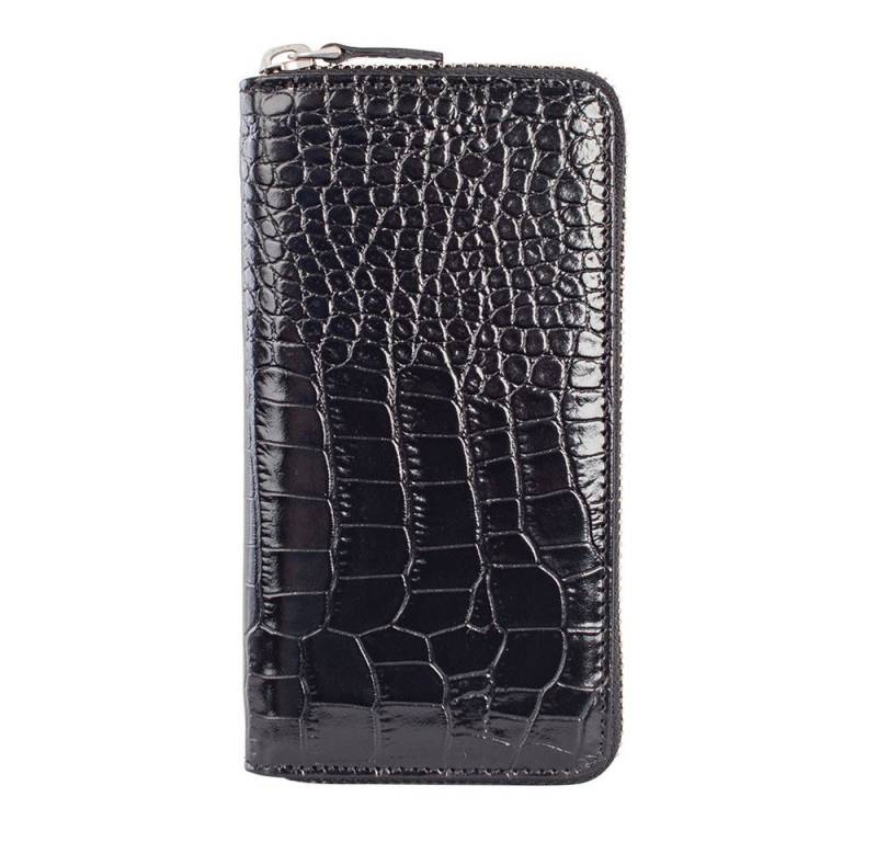 VOLKER LANG Geldbörse KINA, PR10 - Oberfläche: Kroko - Farbe: kro-black-sz von VOLKER LANG