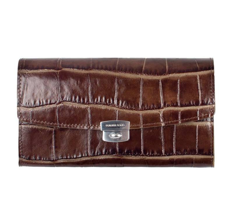VOLKER LANG Geldbörse RUBEL, PK1 - Oberfläche: Kroko - Farbe: turtle von VOLKER LANG