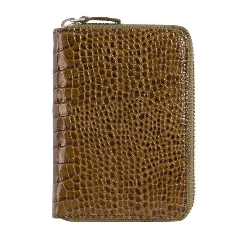 VOLKER LANG Geldbörse SCHEKEL, PR1 - Oberfläche: Minikroko - Farbe: moss von VOLKER LANG