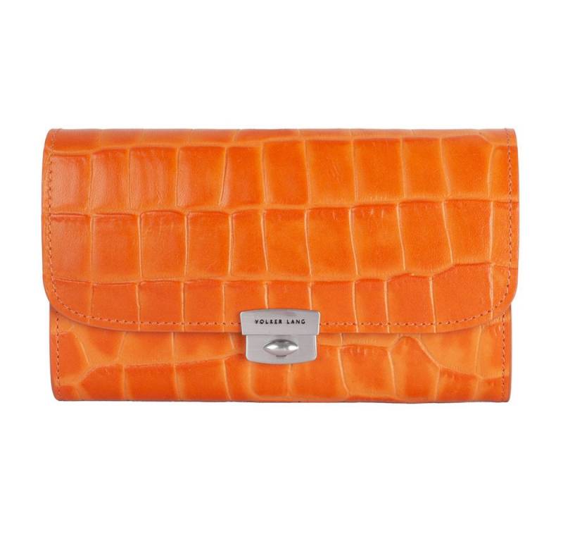 VOLKER LANG Geldbörse SHILLING, PS6 - Oberfläche: Kroko - Farbe: pumpkin von VOLKER LANG