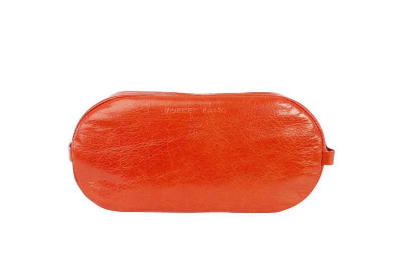 VOLKER LANG Kulturbeutel TRAVEL POUCH, PP1 - Oberfläche: Vintage - Farbe: mandarine von VOLKER LANG