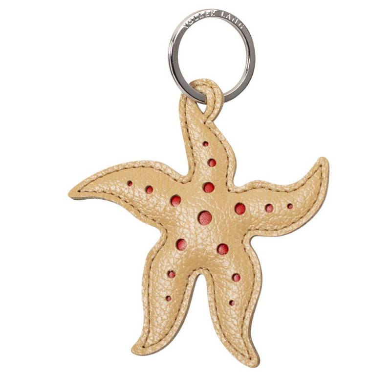 VOLKER LANG Schlüsselanhänger SEASTAR SR22, Seestern Schlüsselanhänger aus Leder in Seesternform von VOLKER LANG