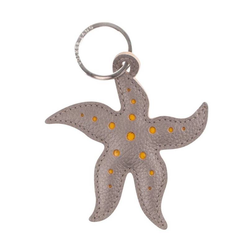 VOLKER LANG Schlüsselanhänger SEASTAR SR22, Seestern Schlüsselanhänger aus Leder in Seesternform von VOLKER LANG