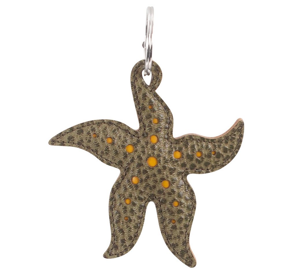 VOLKER LANG Schlüsselanhänger SEASTAR SR22, Seestern Schlüsselanhänger aus Leder in Seesternform von VOLKER LANG