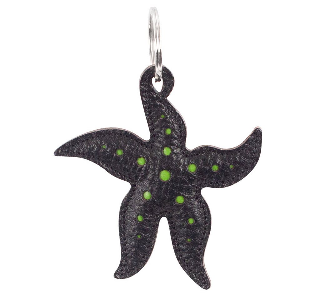 VOLKER LANG Schlüsselanhänger SEASTAR SR22, Seestern Schlüsselanhänger aus Leder in Seesternform von VOLKER LANG