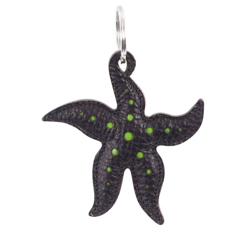 VOLKER LANG Schlüsselanhänger SEASTAR SR22, Seestern Schlüsselanhänger aus Leder in Seesternform von VOLKER LANG