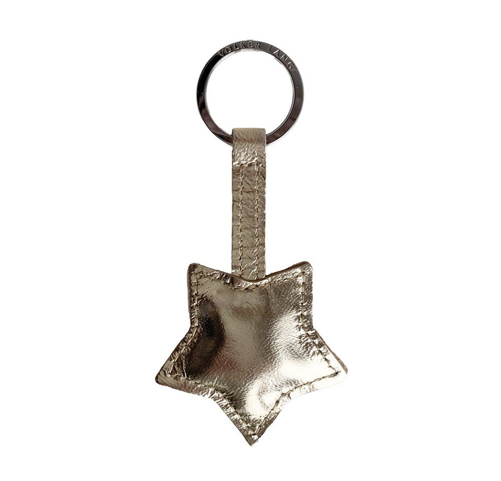 VOLKER LANG Schlüsselanhänger STERN, SR3 - Oberfläche: Metallic - Farbe: gold (Stück) von VOLKER LANG