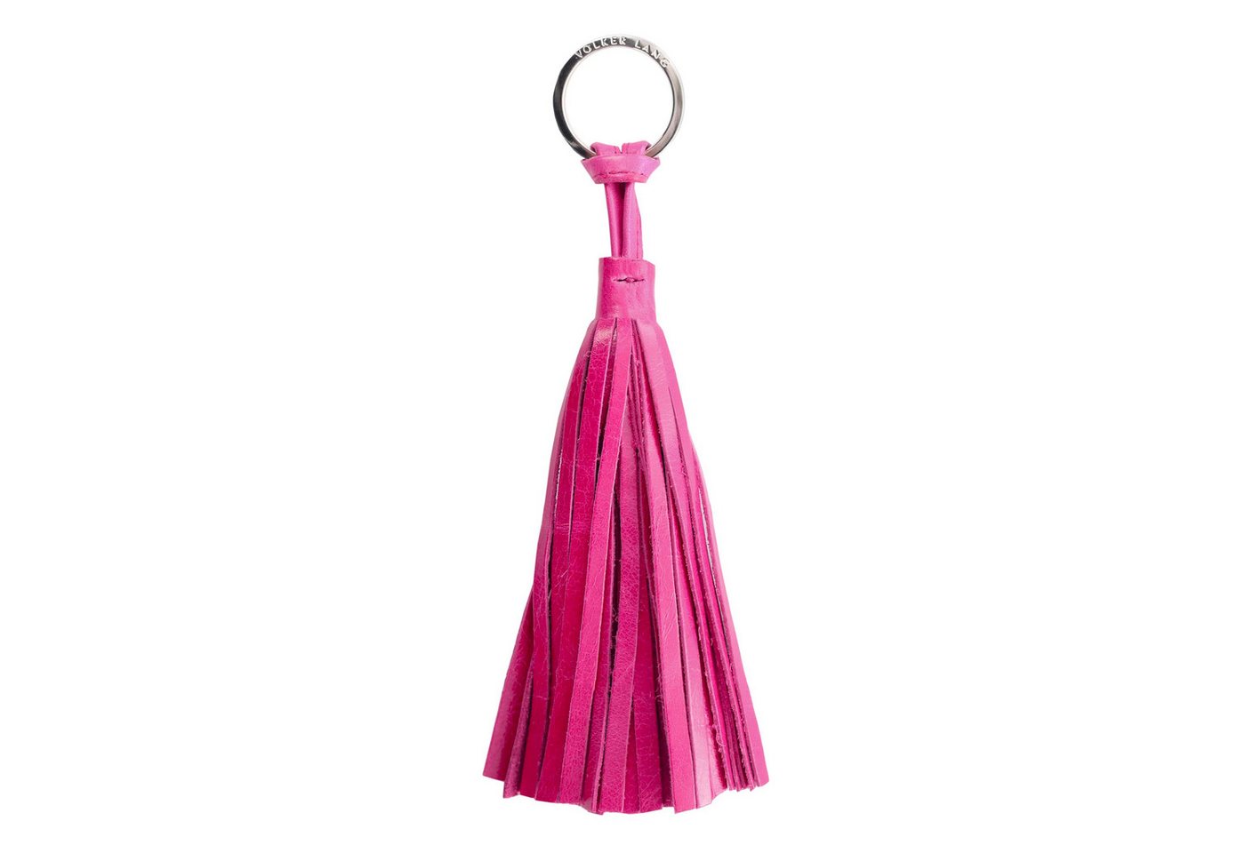 VOLKER LANG Schlüsselanhänger TASSEL, SR12 - Oberfläche: Vintage - Farbe: fuxia von VOLKER LANG
