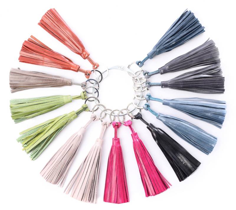 VOLKER LANG Schlüsselanhänger TASSEL, SR12 - Schlüsselring in Quasten-Form aus Leder von VOLKER LANG