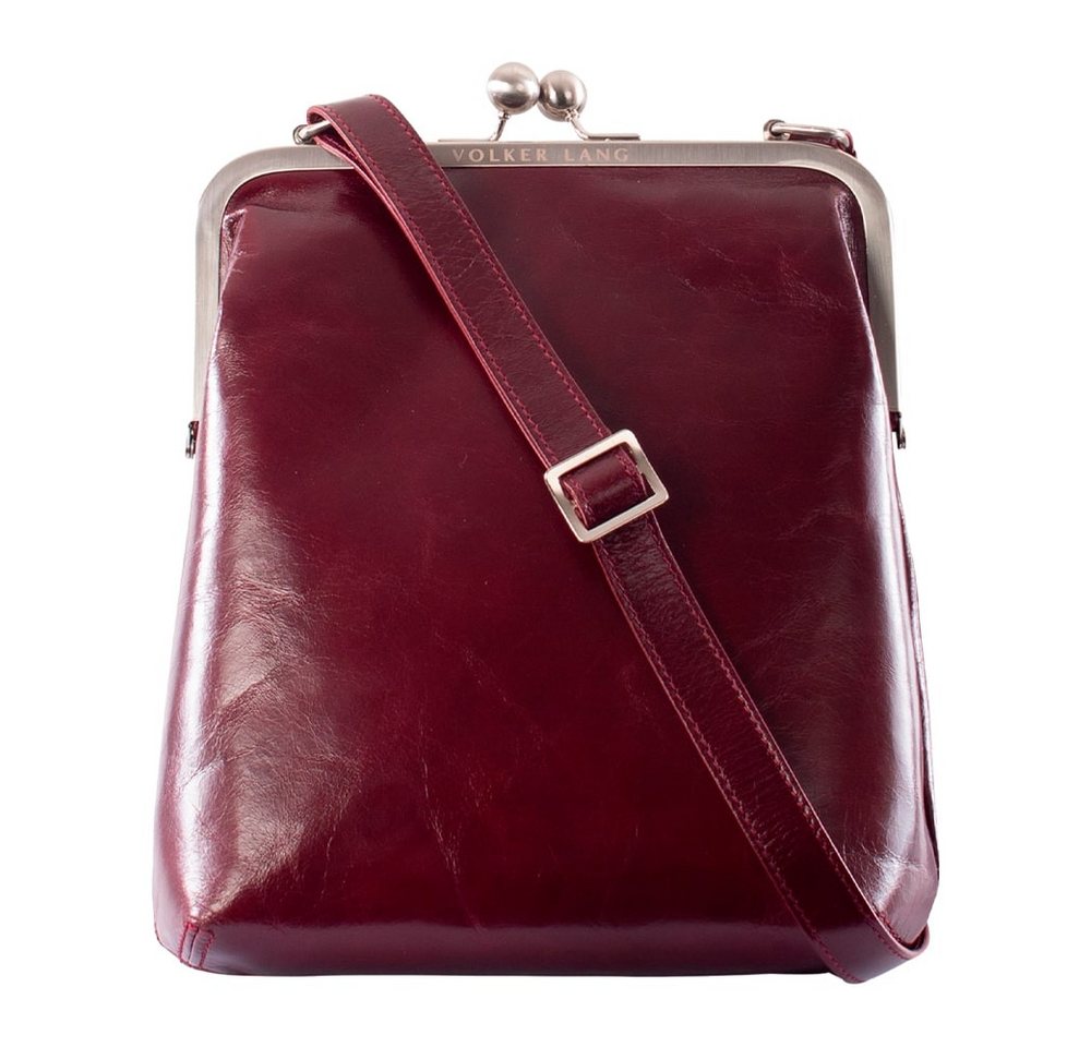 VOLKER LANG Schultertasche LOLA  Elegante Damen Bügeltasche aus italienischem Leder von VOLKER LANG