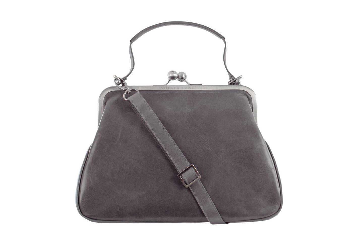 VOLKER LANG Schultertasche ROMY  Elegante Damen Bügeltasche aus italienischem Leder von VOLKER LANG