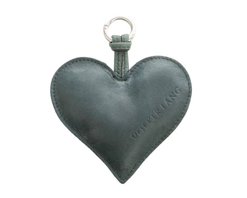 VOLKER LANG Taschenanhänger CHARM Heart, CH1 - Oberfläche: Velvet - Farbe: forest von VOLKER LANG