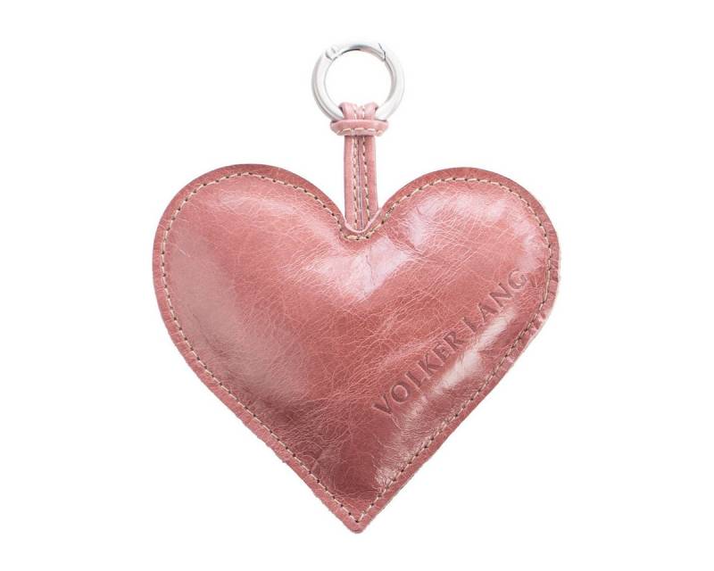 VOLKER LANG Taschenanhänger CHARM Heart, CH1 - Oberfläche: Vintage - Farbe: altrosa von VOLKER LANG