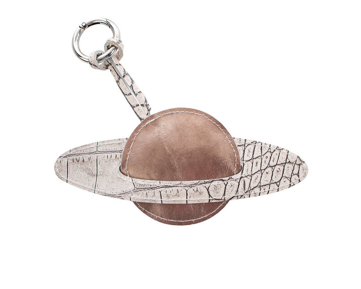 VOLKER LANG Taschenanhänger CHARM Saturn, CH3 - Oberfläche: Kroko - Farbe: weiss VOLKER LANG Taschenanhänger CHARM Saturn, CH3 - Oberfläche: Kroko - Farbe: weiss von VOLKER LANG