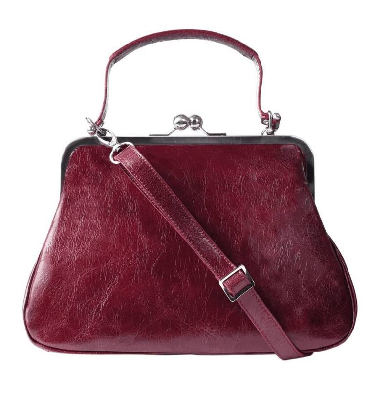 VOLKER LANG Schultertasche ROMY  Elegante Damen Bügeltasche aus italienischem Leder von VOLKER LANG