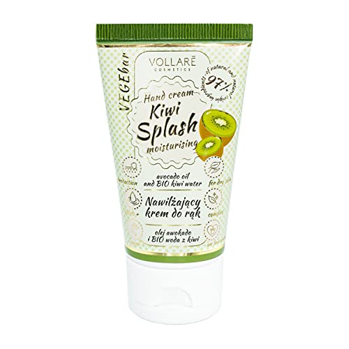 Vegane Handcreme | Reichhaltige Creme für trockene & strapazierte Haut | 97% aus natürlichen Inhaltsstoffen |Made in Europa| Naturkosmetik für alle Hauttypen (Avocado & Kiwi, 1 Stück) von VOLLARE COSMETICS