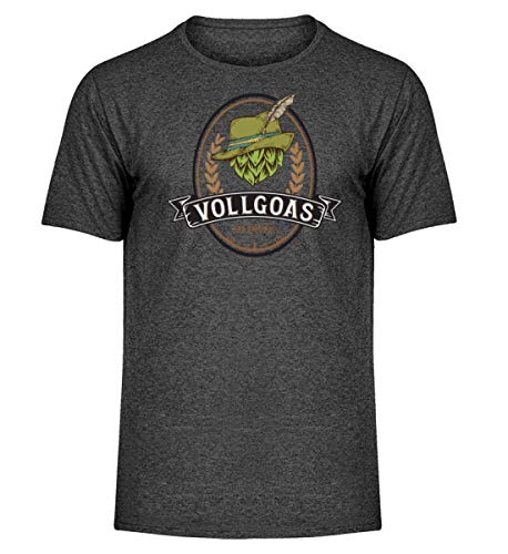 VOLLGOAS - das Original! - T-Shirt: Das Shirt Goasmaß to GO (Charcoal Melange, L) von VOLLGOAS Das Original since 2017