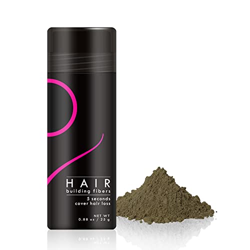 VOLLUCK Streuhaar Schütthaar zur Haarverdichtung, Haaransatz Kaschieren Haar Puder Ansatzspray Dunkelbraun Hair Fibers Hair styling Powder Haaransatz Spray Haarfasern - 25g (Hellbraun) von VOLLUCK