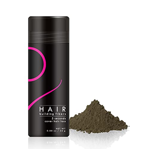 VOLLUCK Streuhaar Schütthaar zur Haarverdichtung, Haaransatz Kaschieren Haar Puder Ansatzspray Dunkelbraun Hair Fibers Hair styling Powder Haaransatz Spray Haarfasern - 25g (Mittelbraun) von VOLLUCK