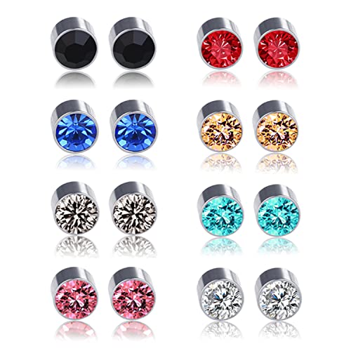 8 Paare Magnetische Akupressur Schlankheits Ohrringe Nicht Piercing Akupressur Ohrringe für Gewichtsverlust Kristall Magnetische Lymphe Detox Ohrringe Therapie Fake Ohrstecker Set Uni, Strass 8 Paare Magnetische Akupressur Schlankheits Ohrringe Nicht Piercing Akupressur Ohrringe für Gewichtsverlust Kristall Magnetische Lymphe Detox Ohrringe Therapie Fake Ohrstecker Set Uni, Strass von VOLLYOO