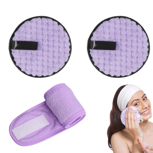 2 Stück Abschminkpads Waschbar, Abschminkpads Mikrofaser, Abschminkpads Mikrofaser,Abschminktücher Perfekt für Gesichtsreinigung Makeup Entferner Pads von VOMZIKL