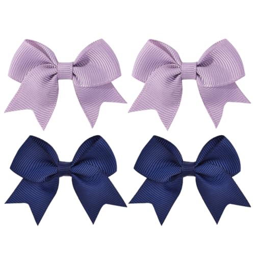 Damen-Haarspangen mit Schleife, 4 Stück Schleifen-Haarspangen, Haarspangen mit Schleife für Kinder Mädchen Frauen von VOMZIKL
