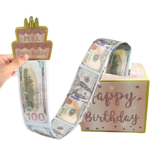 Geldgeschenke Geburtstag DIY Überraschungsbox, Geldgeschenke Verpackung, Geburtstag Geldgeschenk Verpackung für Freunde und Familie（Rosa） von VOMZIKL